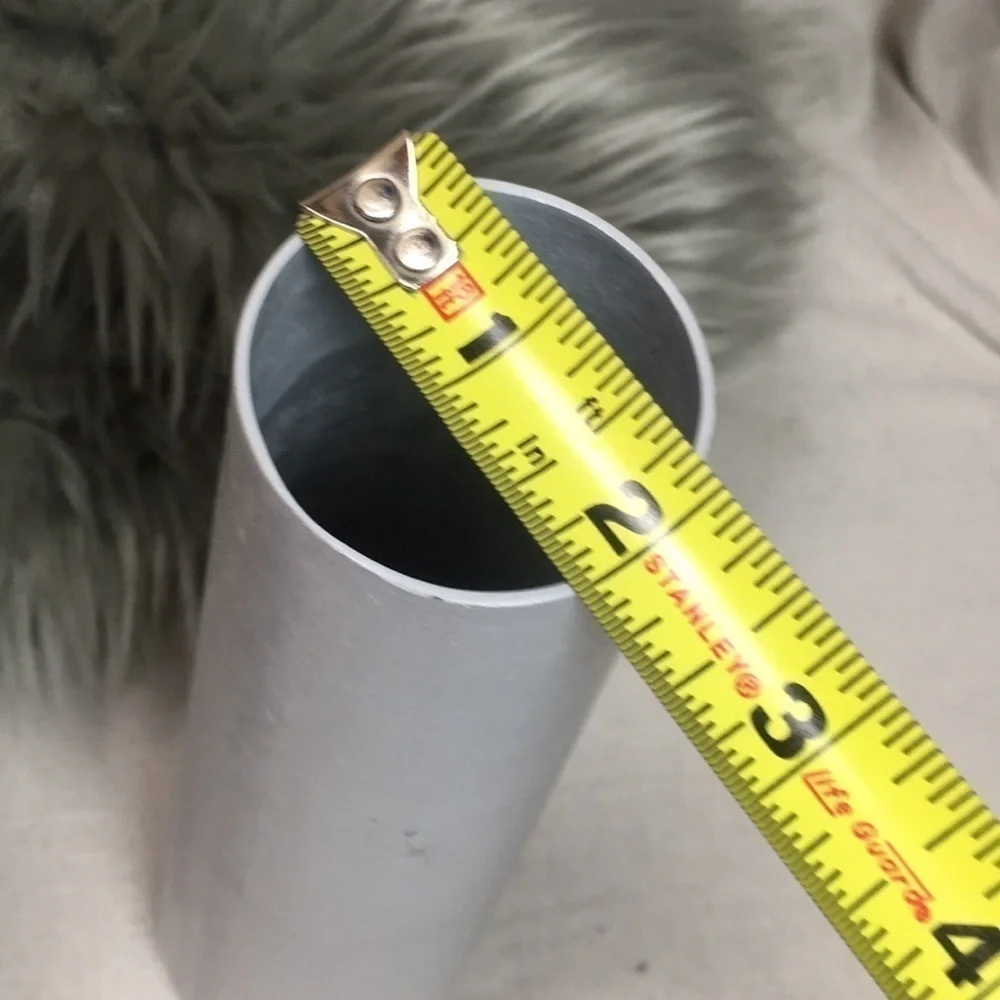 Pair Brushed Aluminum Metal Vases from CB2